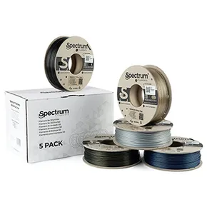 Spectrum 3D filament, PLA Glitter, 1,75mm, 5x250g, 80753, mix Aurora Gold, Volcano Grey,